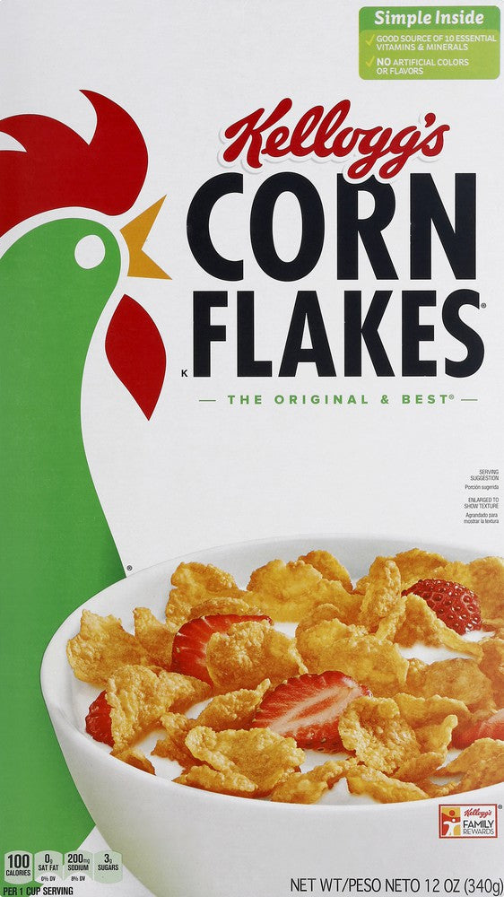 KELLOGG CORN FLAKES CEREAL [340 GR]