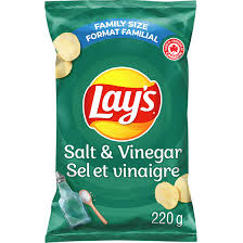 LAYS SALT & VINEGAR CHIPS [220 GR] - 2 for $8.50