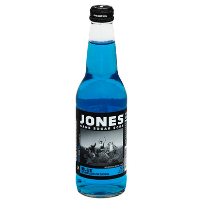 Jones Cane Sugar Blue Bubblegum Flavor Soda, 355 mL