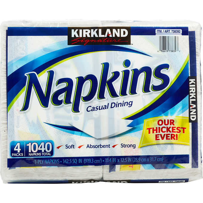 KIRKLAND SIG NAPKINS 4 PACK [1040 PK]