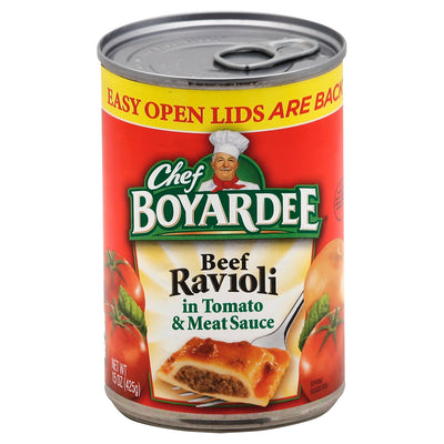 CHEF BOYARDEE BEEF RAVIOLI [425 GM] - 2 for $5.00