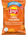 LAYS WAVY CHED SOUR CREAM [220 GR] - 2 for $8.50