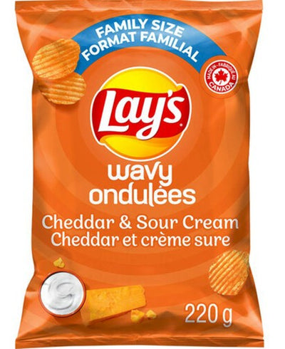 LAYS WAVY CHED SOUR CREAM [220 GR] - 2 for $8.50