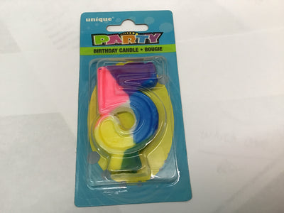 UNIQUE BIRTHDAY CANDLES 5 [1 EA]